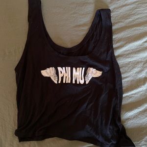 Phi mu slouchy crop tank
